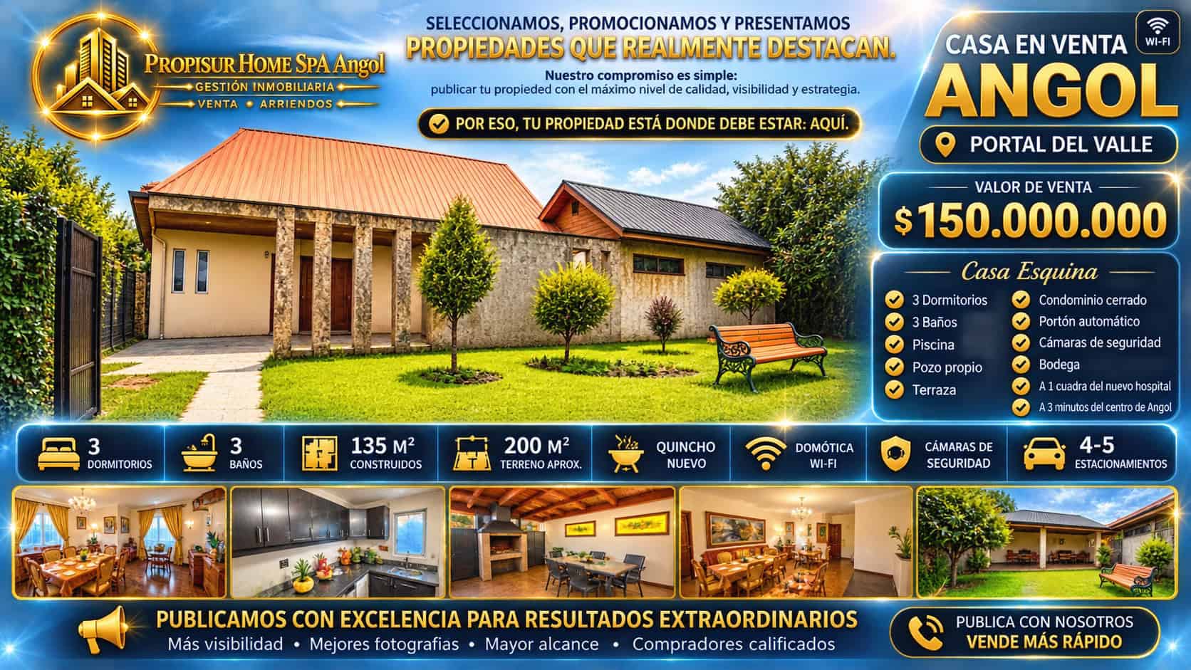 Casa esquina en venta en Portal del Valle, Angol | Propisur Home SpA
