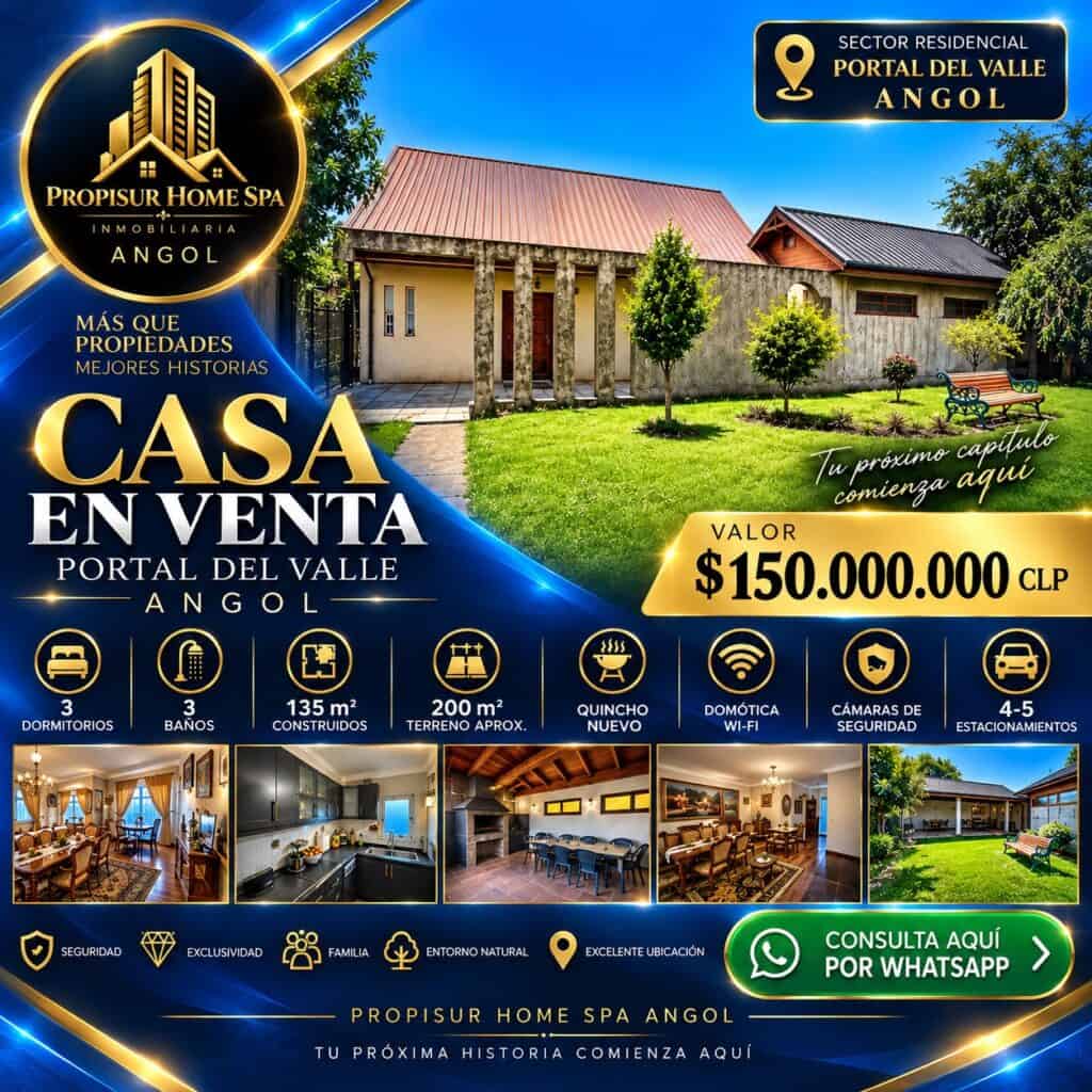 Casa en venta en Angol Portal del Valle con quincho